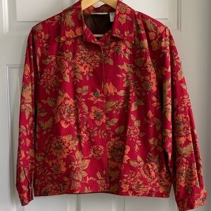 Alfred Dunner Red Floral Jacket